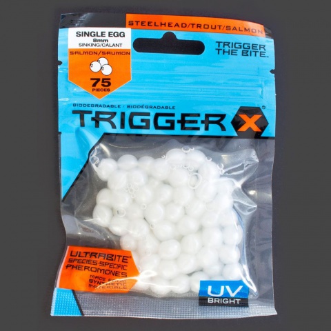 Trout bait :: Trigger X Salmon Egg (salmon eggs 8mm) UV Milky White